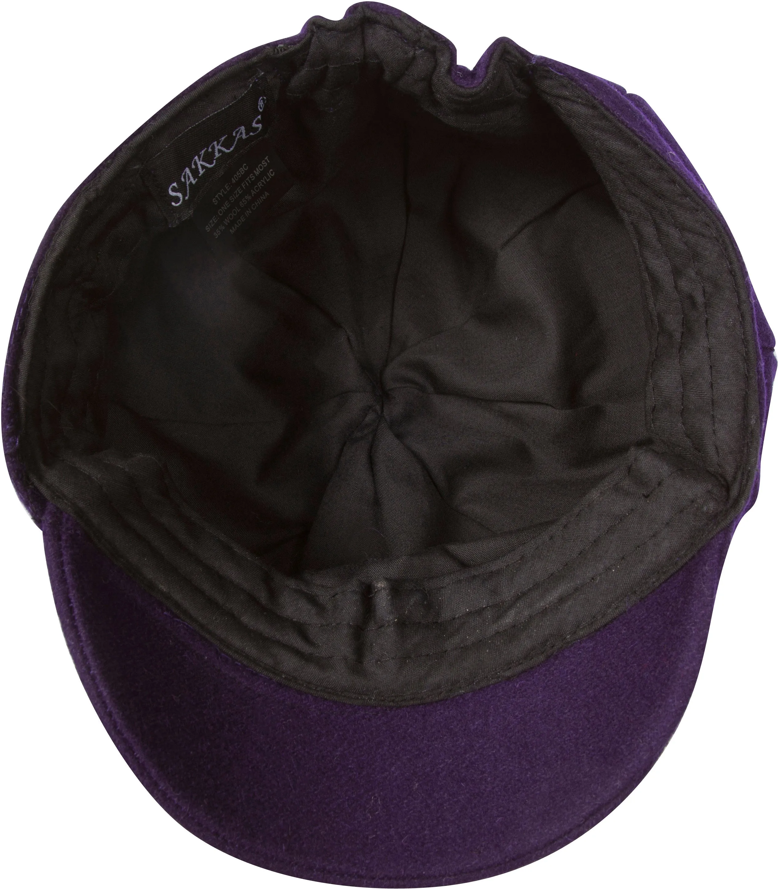 Sakkas Sasha Wool Newsboy Cabbie Hat with Button Flower