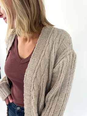 Sarah Solid Twist Knit Cardigan