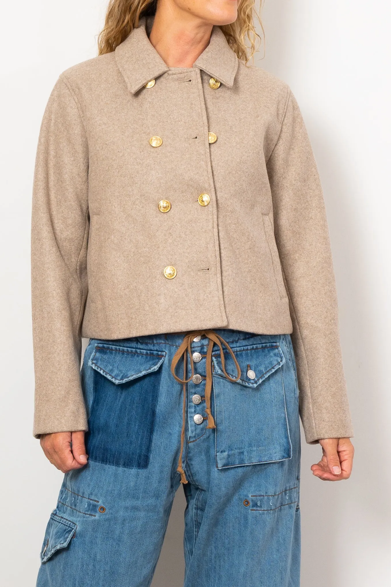 Sass Clothing Cropped Military Jacket