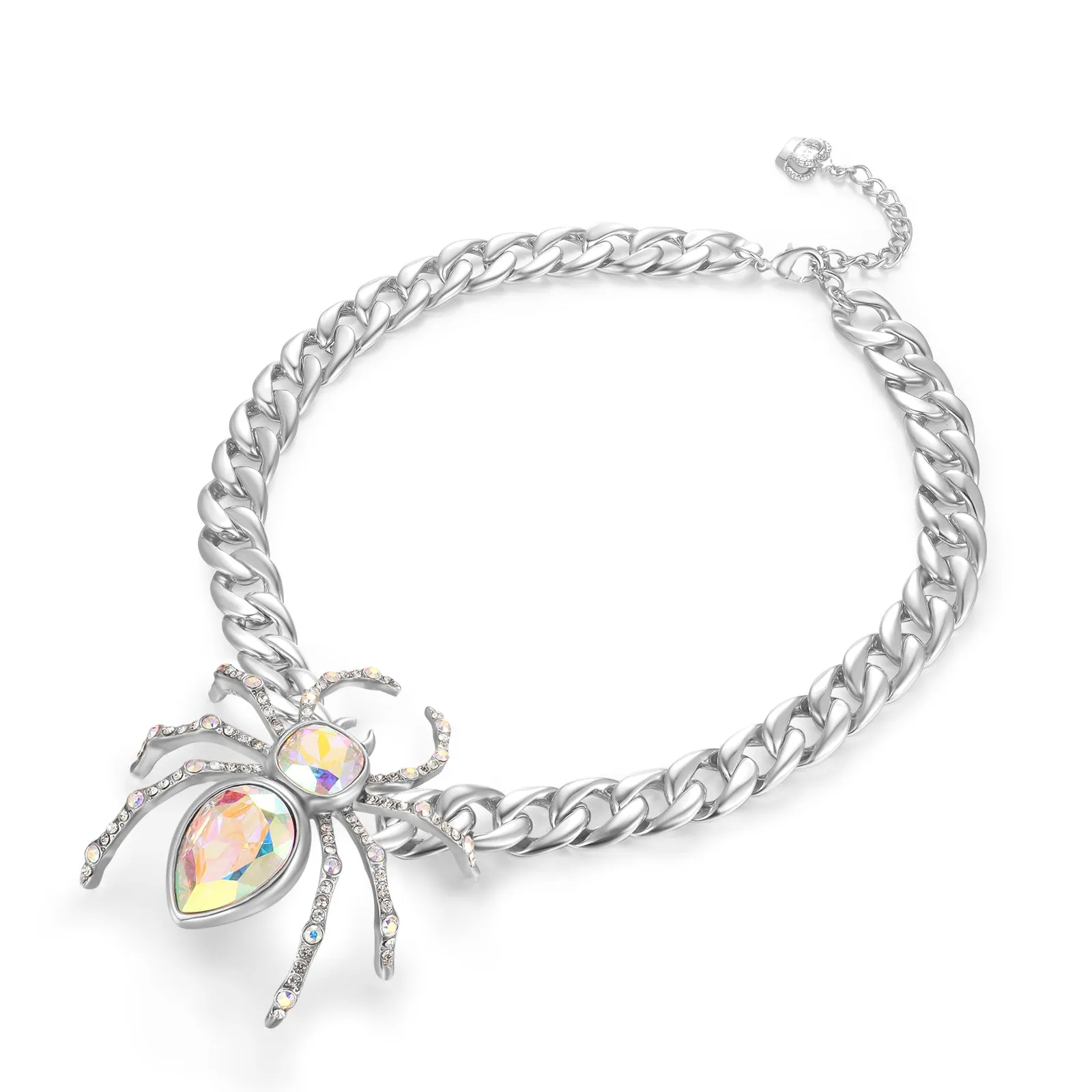 Shimmering Spider Necklace