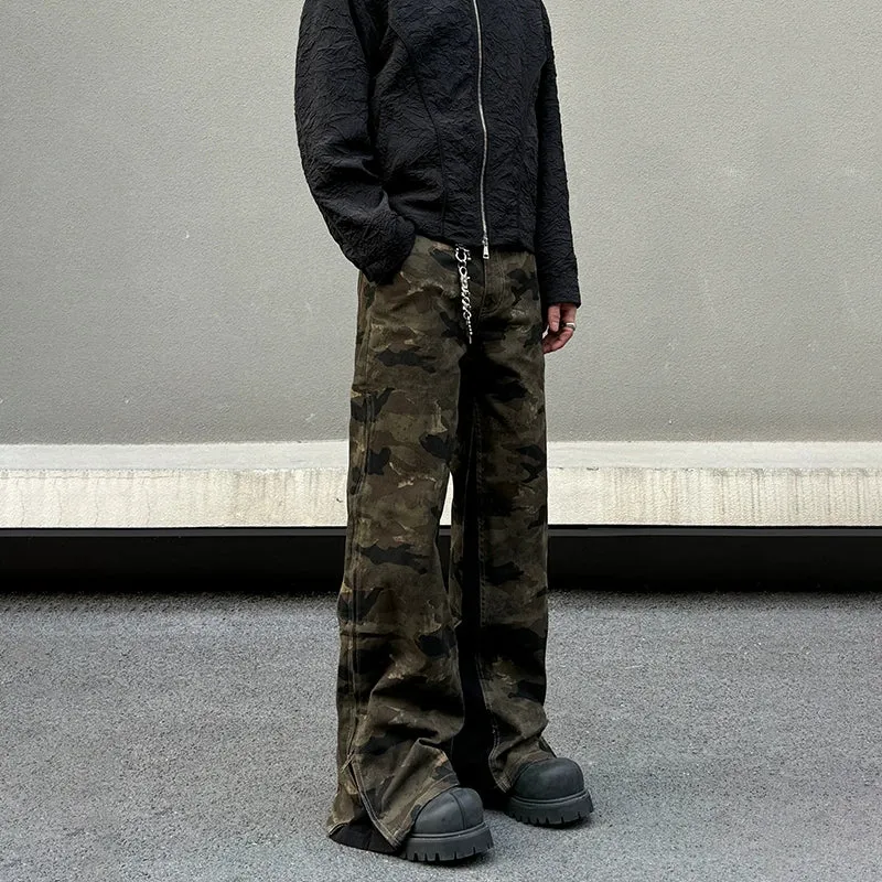 Side Zipper Camouflage Pants