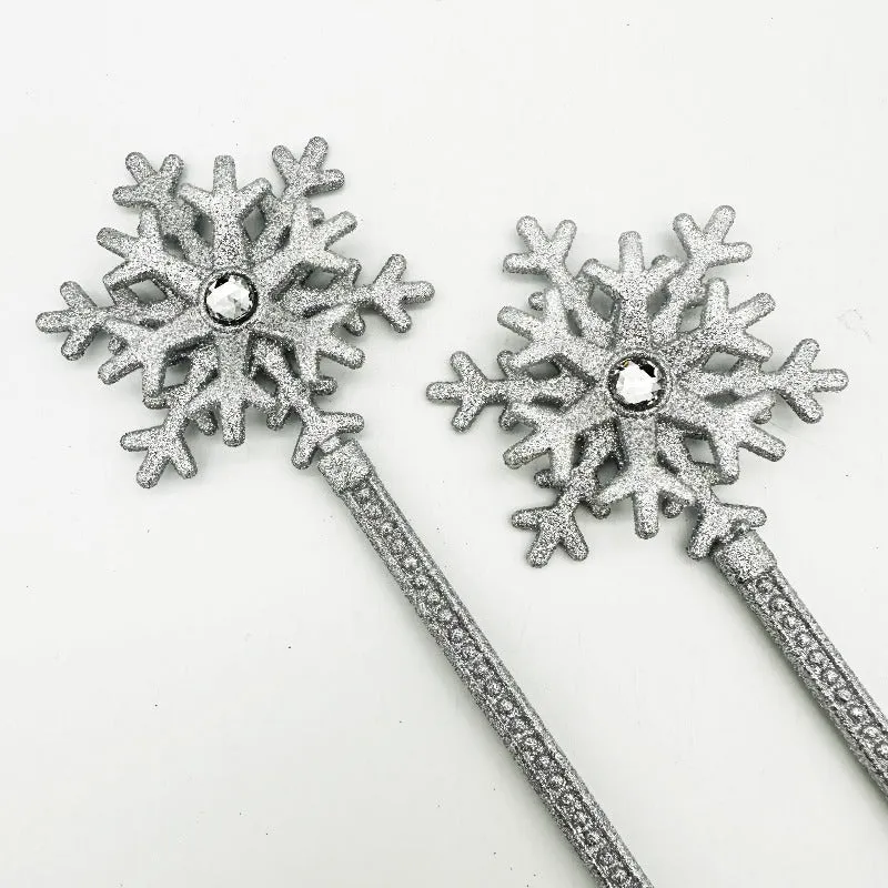 Silver Snowflake Fairy Wand 37.5cm