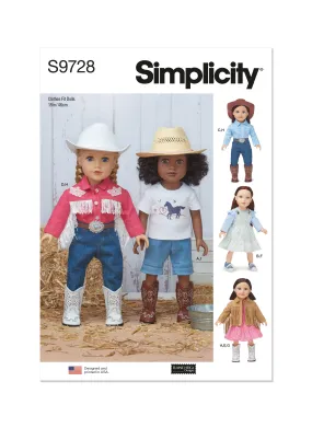 Simplicity Pattern S9728 18" Doll Clothes