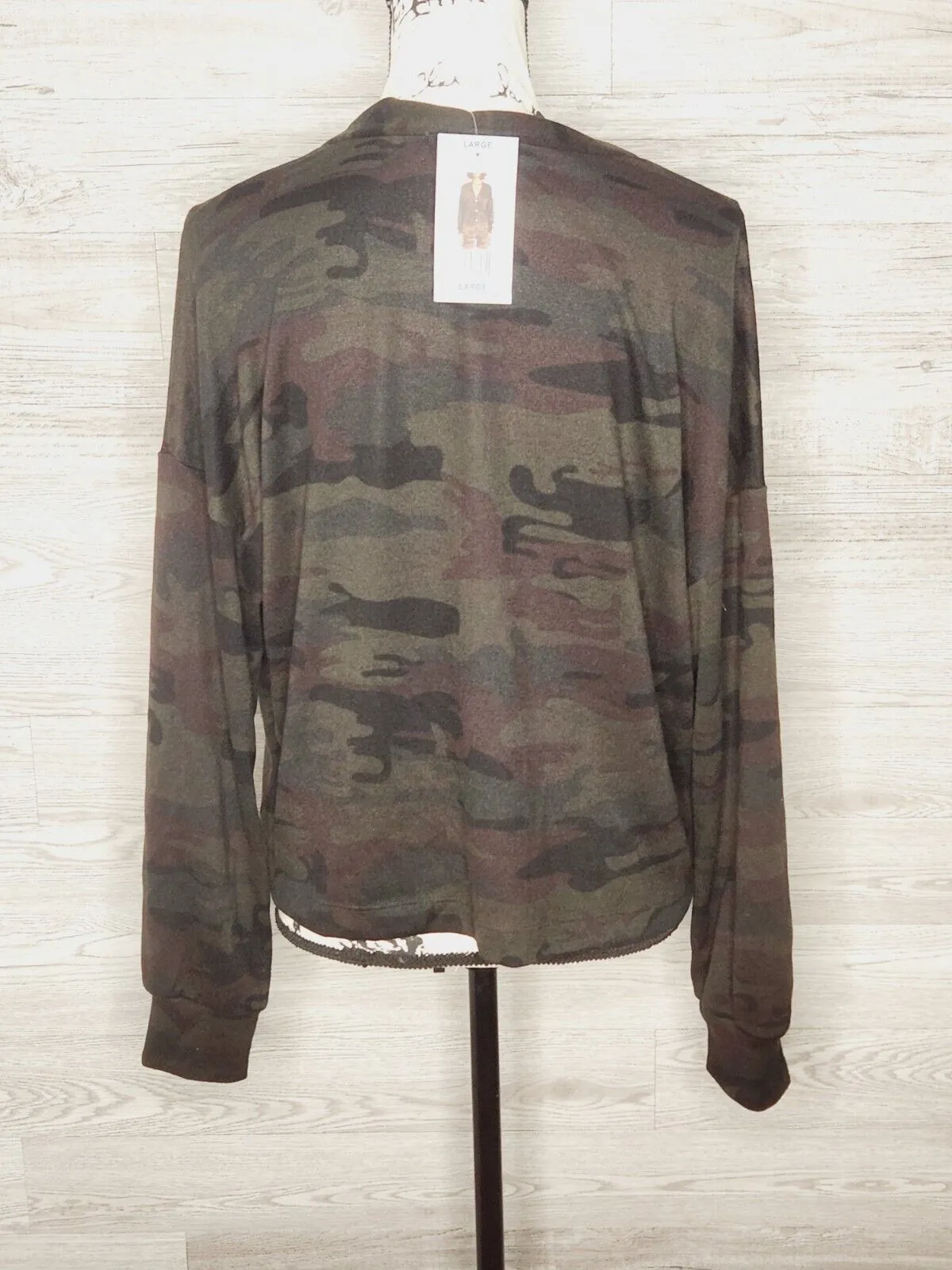 Social Standard by Sanctuary Women's Camo Long Sleeve Daytripper Cardigan