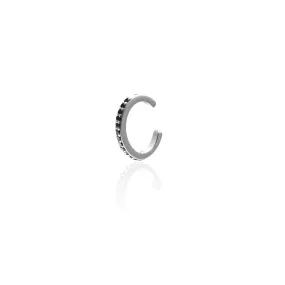 Soiree Ear Cuff | Silver & Black CZ