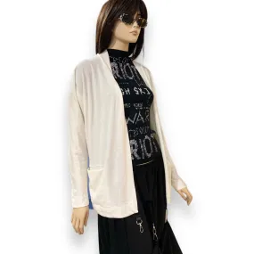 Sophisticated Ivory Lightweight Knit Cardigan