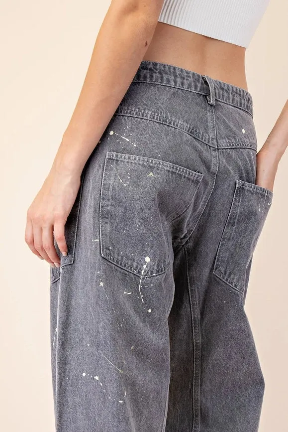 Splatter Paint Mineral Washed Pants