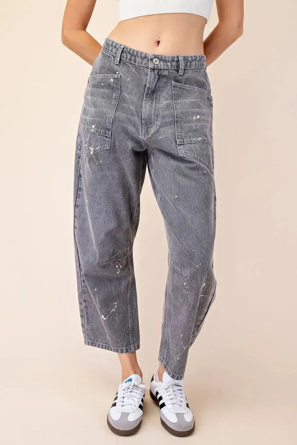 Splatter Paint Mineral Washed Pants