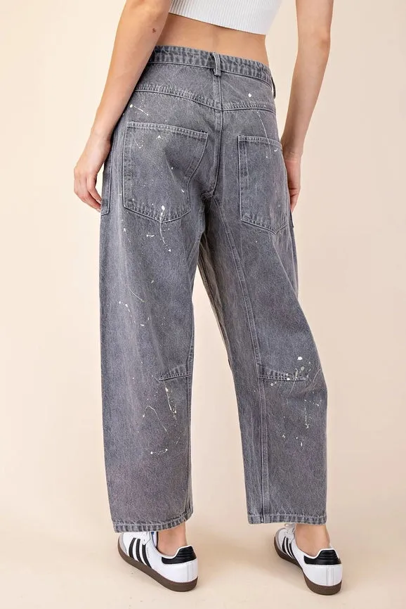 Splatter Paint Mineral Washed Pants