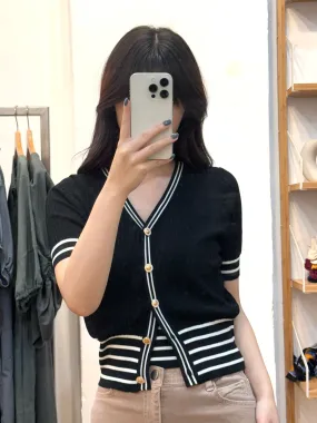 Stripe Tank Top   Cardigan Sets 4 colours