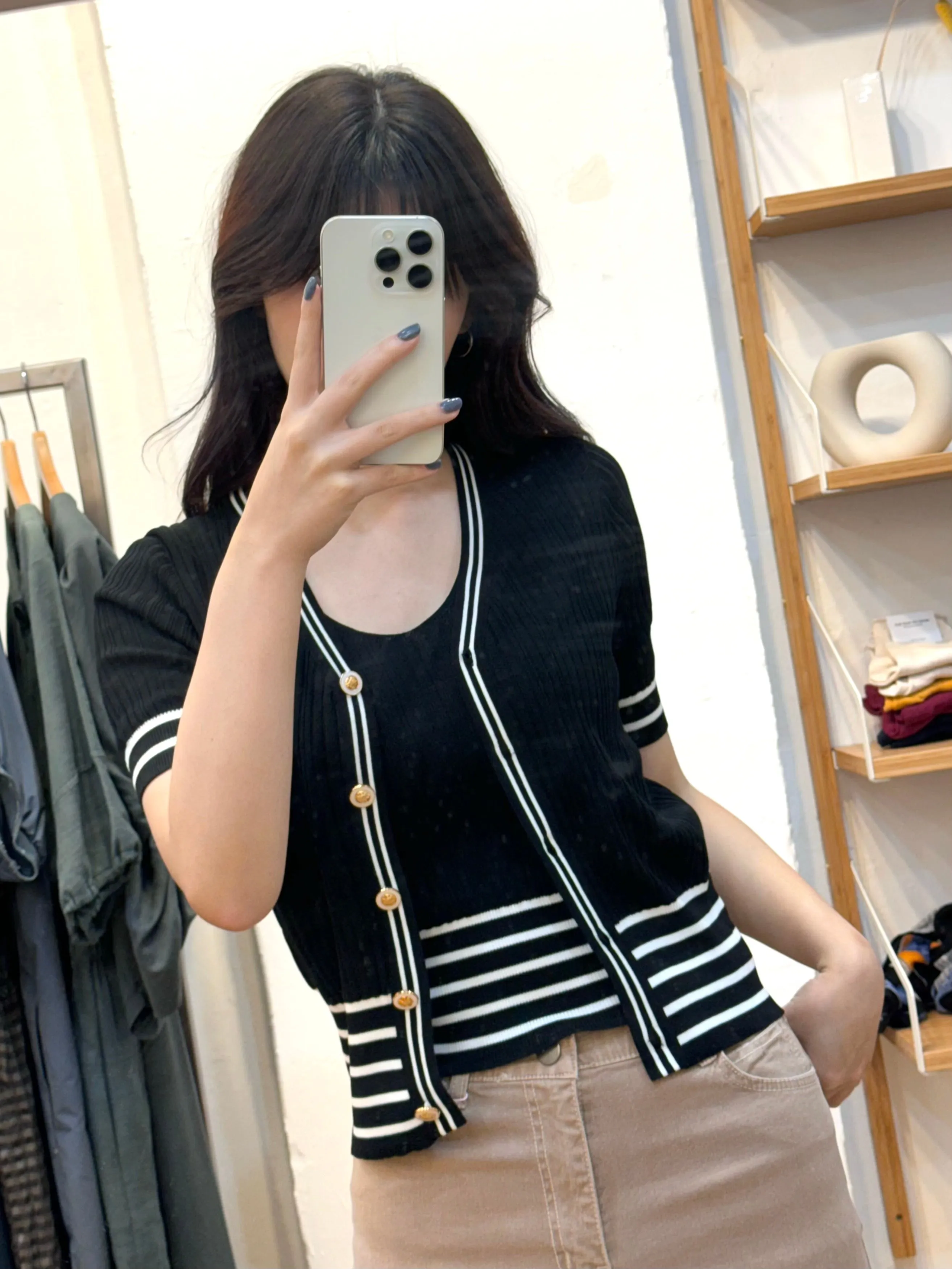 Stripe Tank Top   Cardigan Sets 4 colours