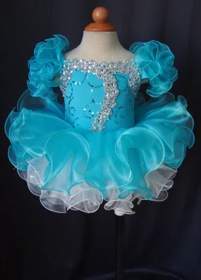 Stunning Beaded Bodice Little Girl/Baby Miss Cupcake Pageant Dress