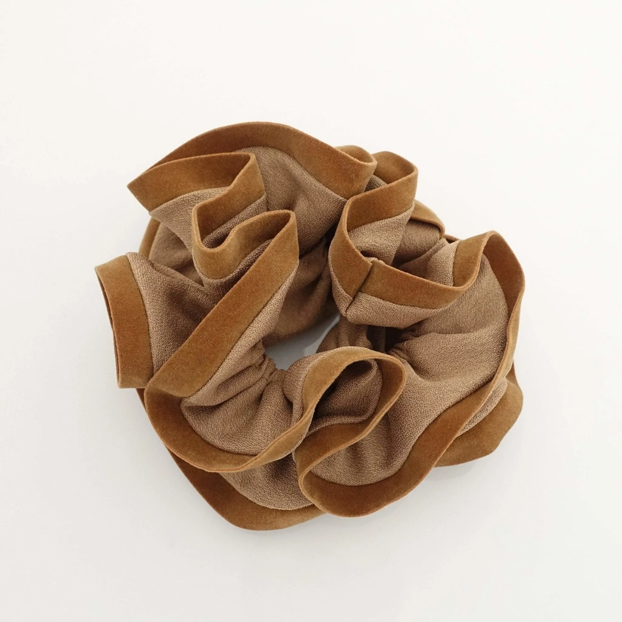 suede trim scrunchies Fall Winter fashion hair tie women hair accessory