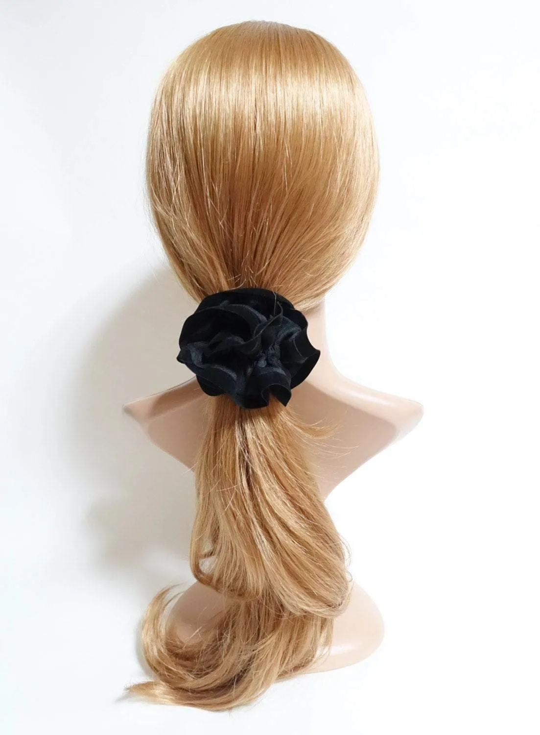 suede trim scrunchies Fall Winter fashion hair tie women hair accessory