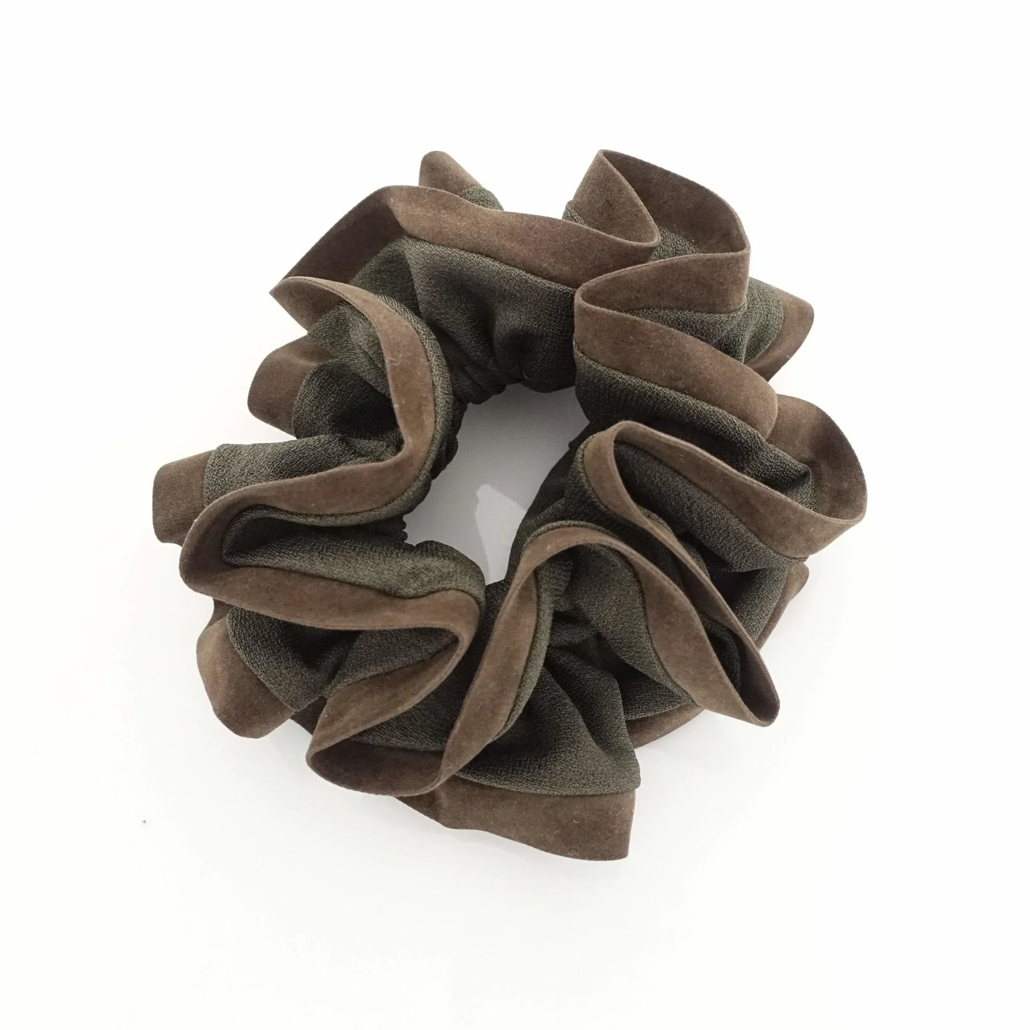 suede trim scrunchies Fall Winter fashion hair tie women hair accessory