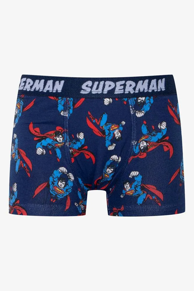 Superman 2 Pack Boxers Blue