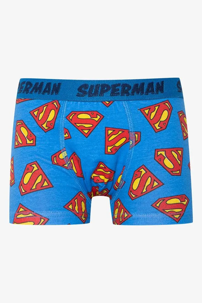 Superman 2 Pack Boxers Blue