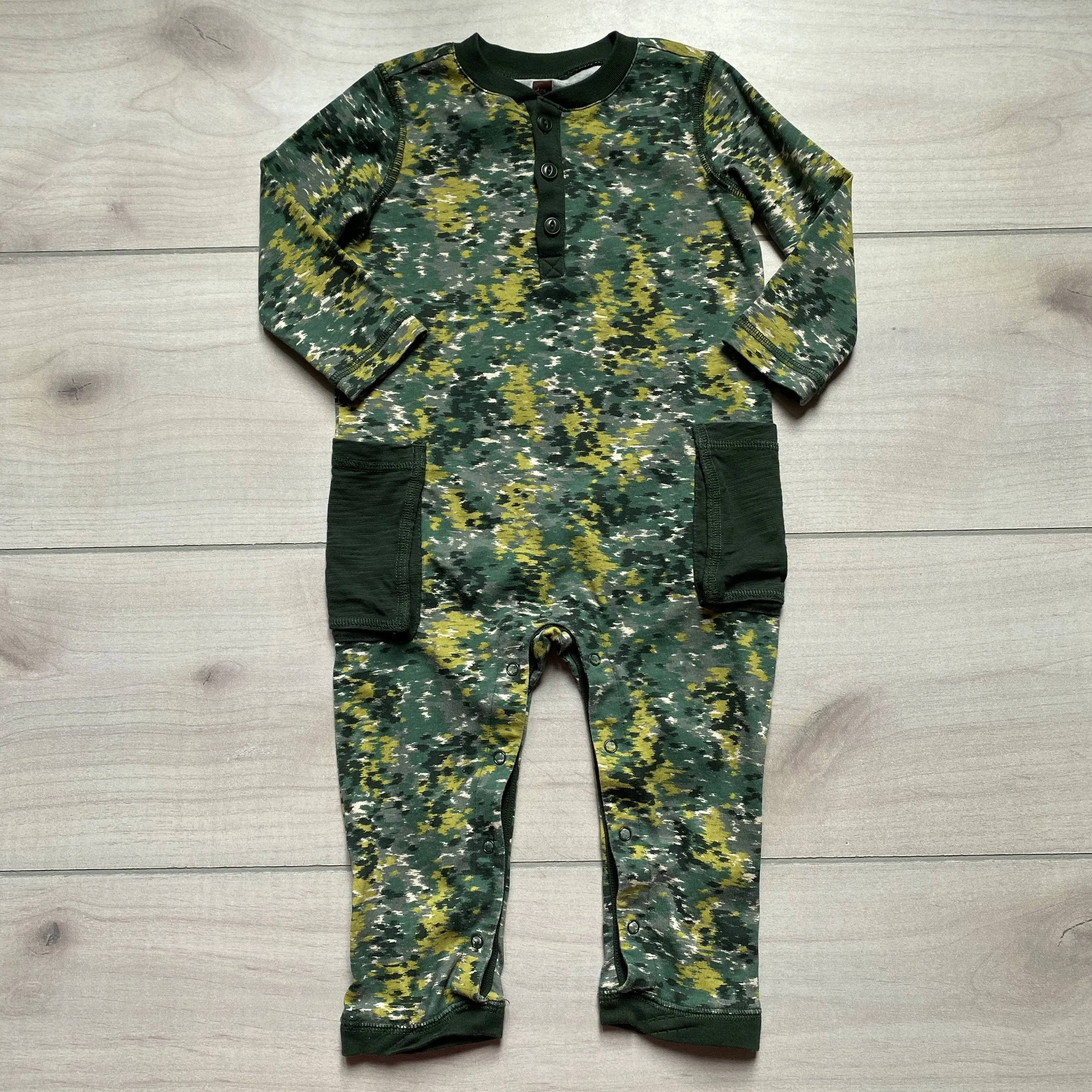 Tea Collection Camo Colored Romper