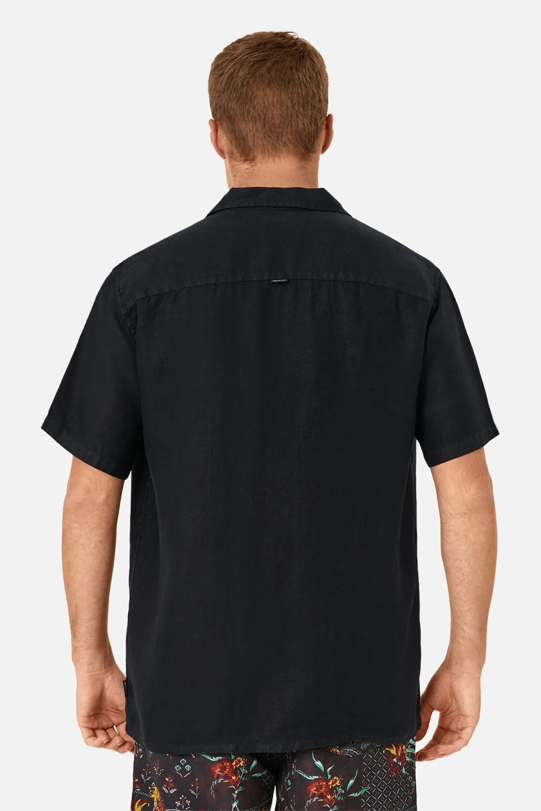 The Del Sur Linen S/s Shirt - Black