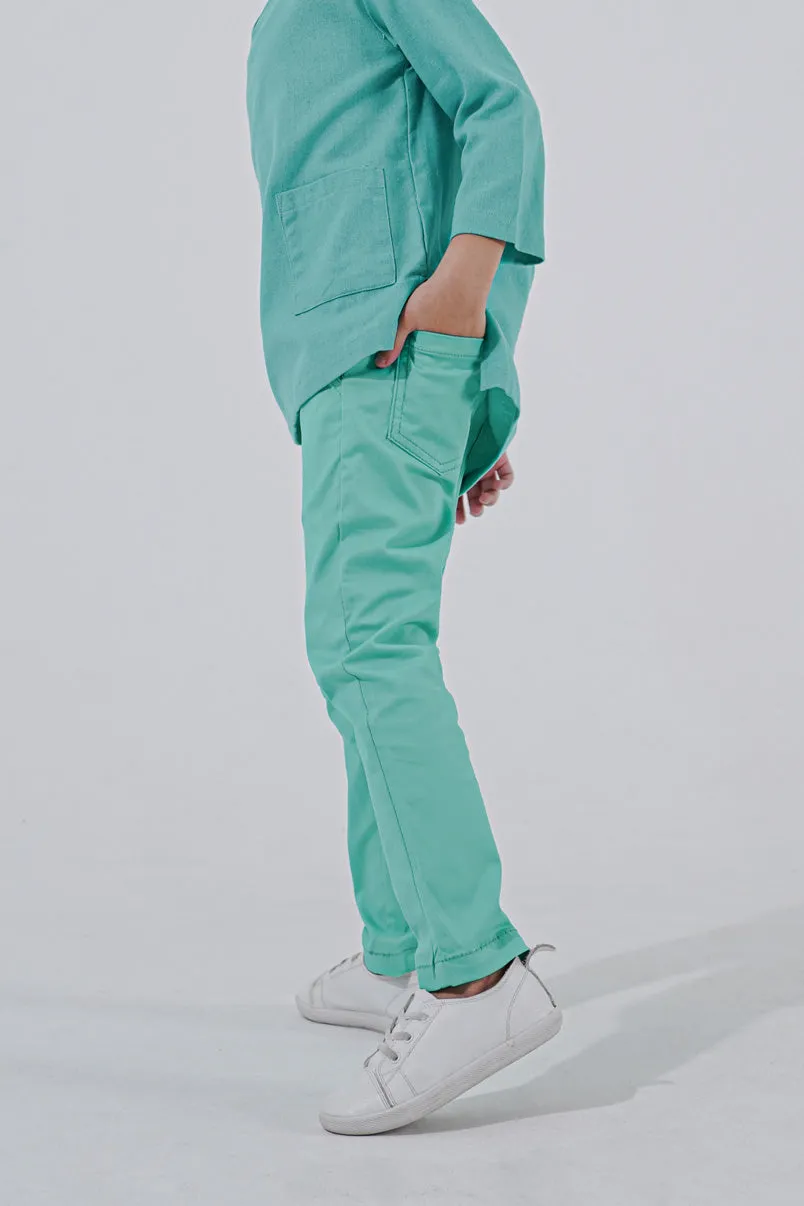 The Perfect Slim Fit Pants - Tiffany Green