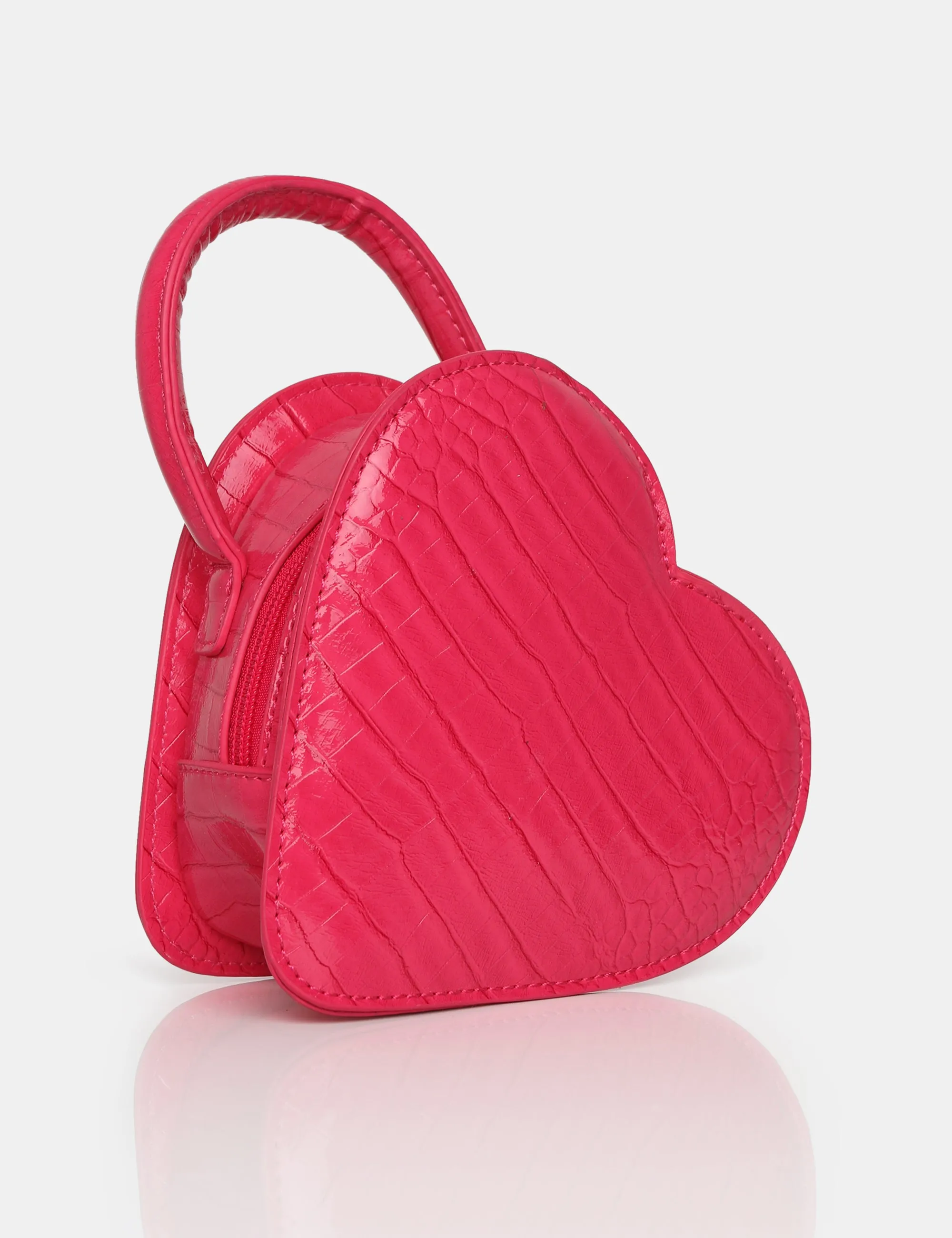 The Roux Bright Pink Croc Heart Grab Bag