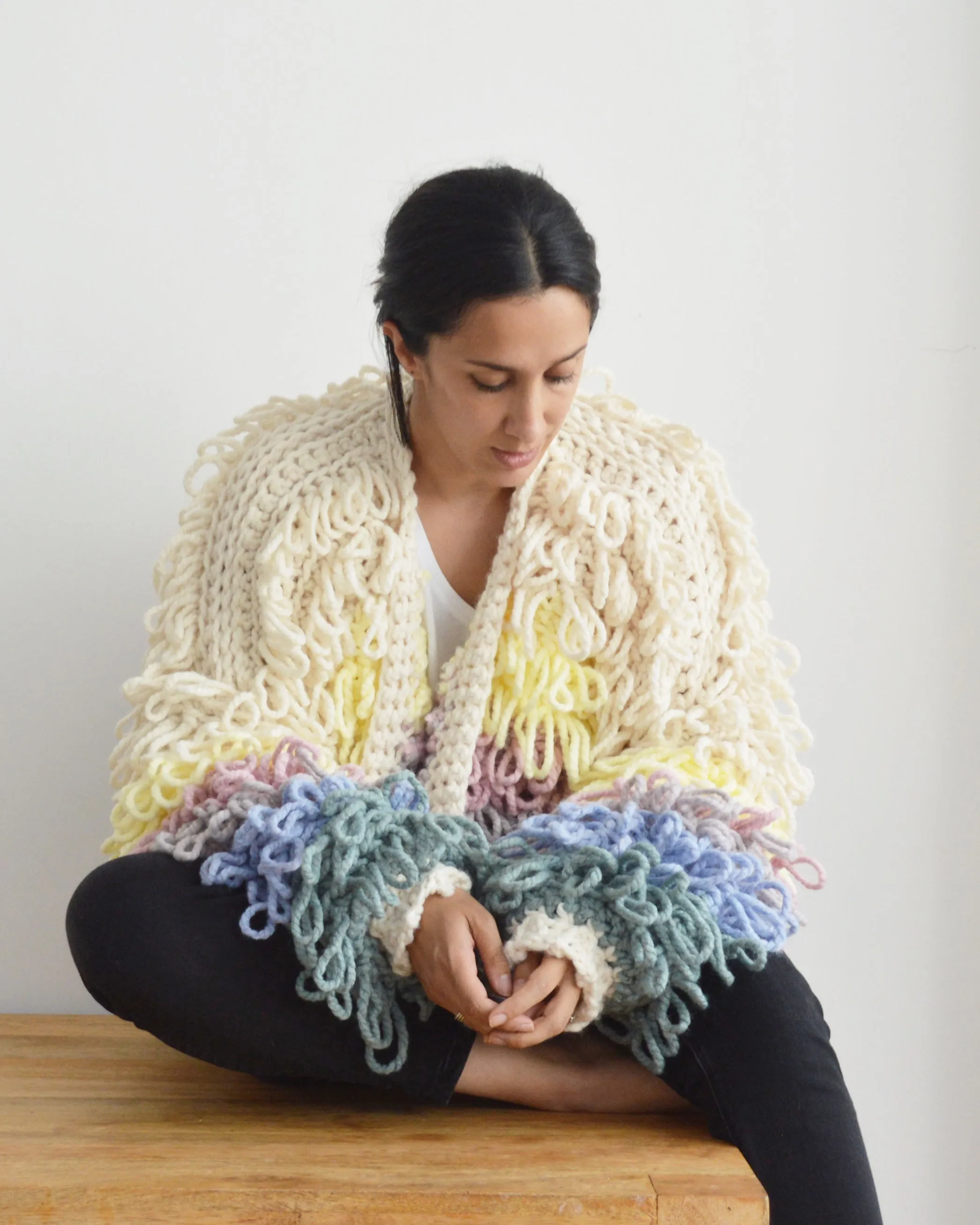 Unicorn Loopy Cardi - Downloadable Chunky Crochet Pattern