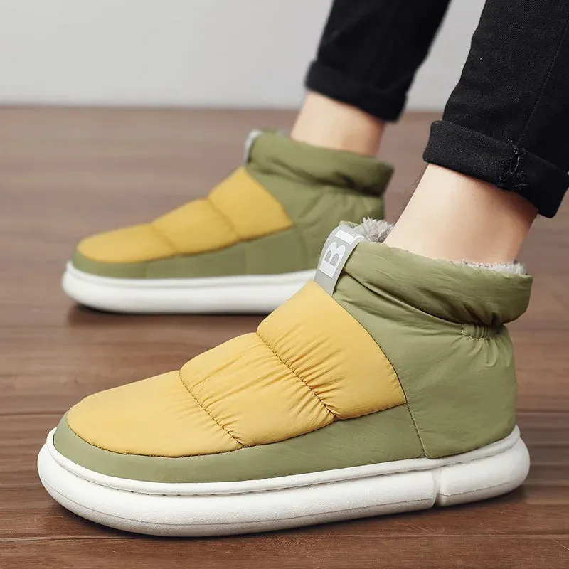 Warm Plush Cloth Solid Color Winter Boots