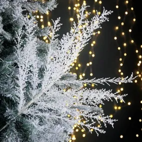 White Mini Glitter Leaf Bush - 60cm