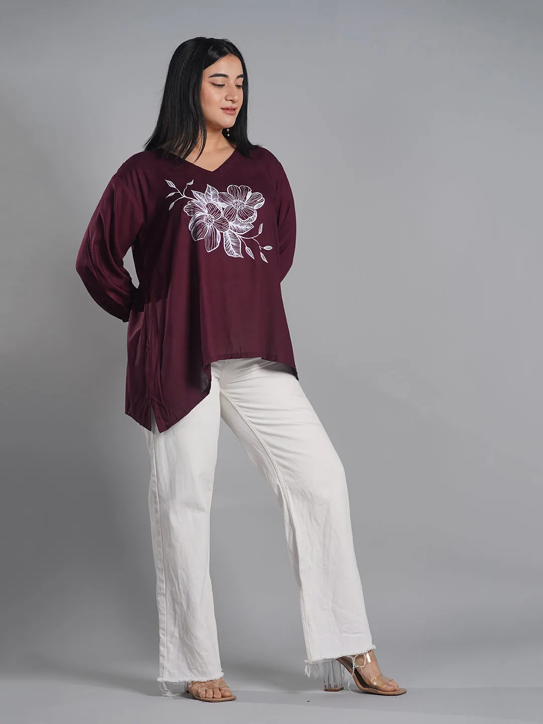 Wine Rayon Top - Aliferous