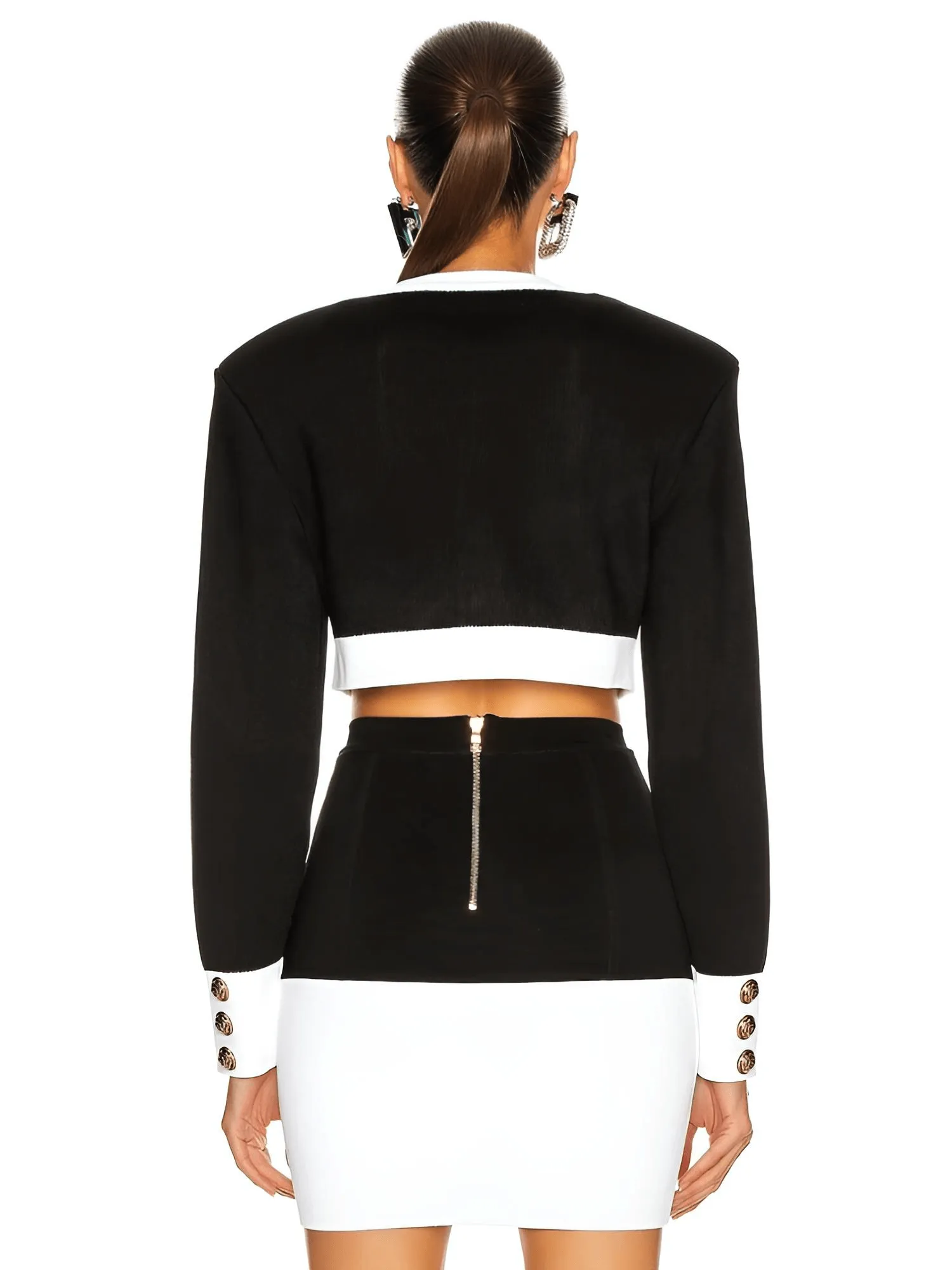 Women's Cropped Jacket Skirt Set