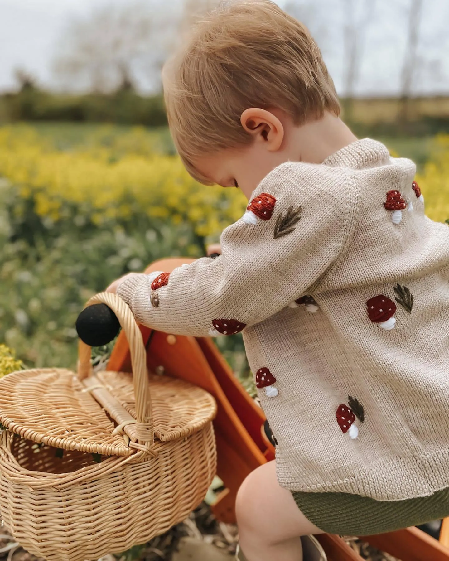 Woodland Whimsy Mushroom Cardigan